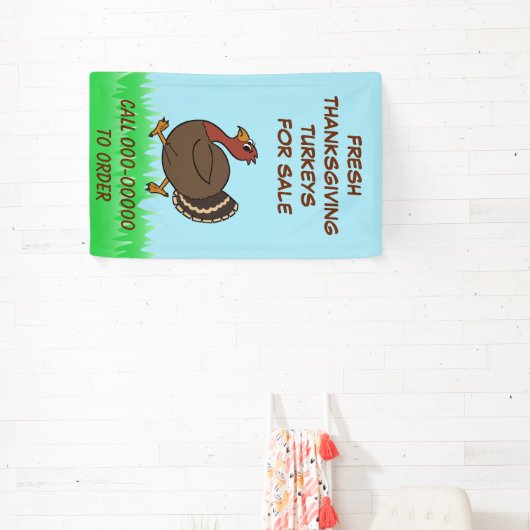 Thanksgiving kalkoenen voor verkoopbare zakelijke  spandoek (Insitu)
