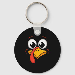 Thanksgiving kalkoengezicht bijpassend gezinskostu sleutelhanger