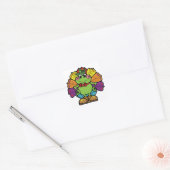 Thanksgiving kalkoenkikker vierkante sticker (Envelop)
