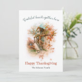  Thanksgiving Kant met begroeting Feestdagenkaart (Staand voorkant)