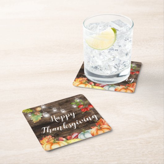 Thanksgiving Kartonnen Onderzetters (Insitu)