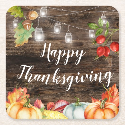 Thanksgiving Kartonnen Onderzetters (Voorkant)