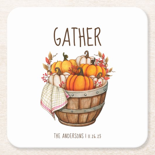 Thanksgiving Kartonnen Onderzetters (Voorkant)