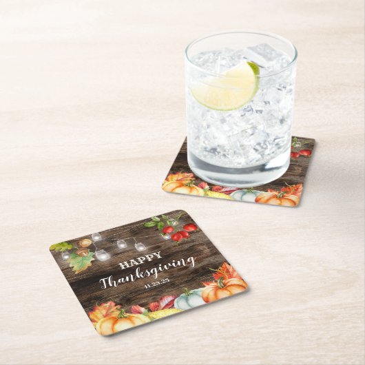 Thanksgiving Kartonnen Onderzetters (Insitu)