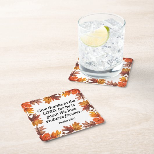 Thanksgiving Kartonnen Onderzetters (Insitu)