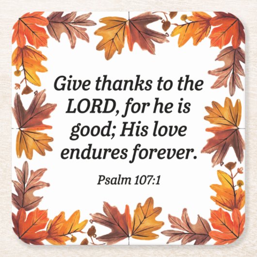 Thanksgiving Kartonnen Onderzetters (Voorkant)