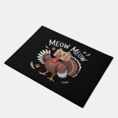 Thanksgiving Kat Funny Fake Cat Meow Thanksgiving Deurmat (Schuin)