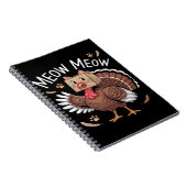 Thanksgiving Kat Funny Fake Cat Meow Thanksgiving Notitieboek (Rechterzijde)