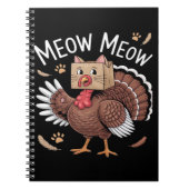 Thanksgiving Kat Funny Fake Cat Meow Thanksgiving Notitieboek (Voorkant)