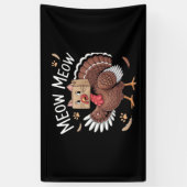 Thanksgiving Kat Funny Fake Cat Meow Thanksgiving Spandoek (Verticaal)