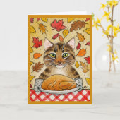 Thanksgiving kat najaar Turkije Kaart (Gele Bloem)