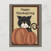 Thanksgiving katten begroeting briefkaart (Voorkant)