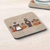 Thanksgiving Katten Drankjes Onderzetter (Linkerzijde)