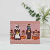 Thanksgiving Katten Feestdagenkaart (Staand voorkant)