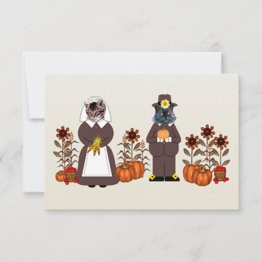 Thanksgiving Katten Kaart (Voorkant)