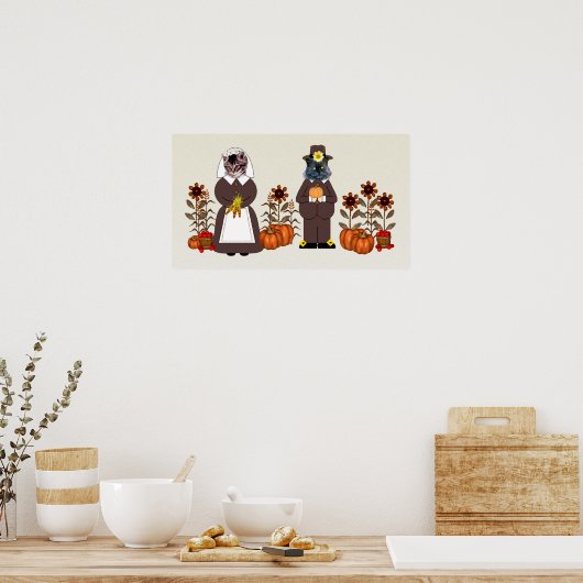 Thanksgiving Katten Poster (Keuken)