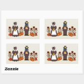 Thanksgiving Katten Rechthoekige Sticker (Vel)