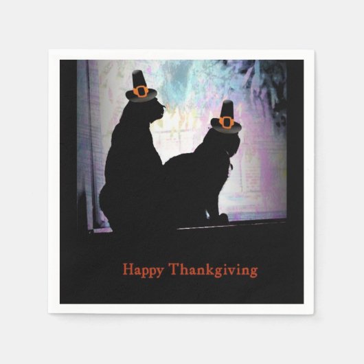 Thanksgiving Katten Servet (Voorkant)