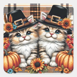 Thanksgiving Katten Stickers