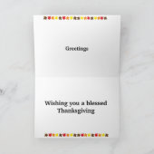 Thanksgiving Katten Vakantie Kaart (Binnen)