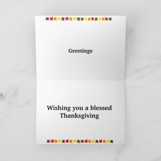 Thanksgiving Katten Vakantie Kaart (Binnen)