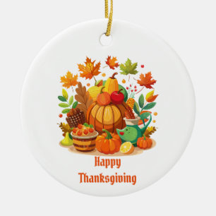 Thanksgiving Keramisch Ornament