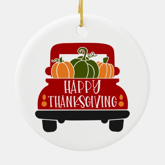 Thanksgiving Keramisch Ornament (Achterkant)