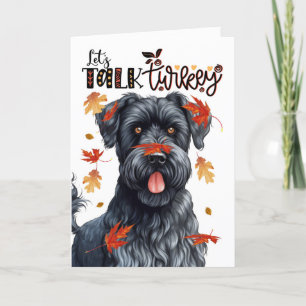 Thanksgiving Kerry Blue Terrier Laten we Turkije p Feestdagen Kaart