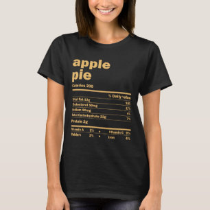 Thanksgiving Kerst Appeltaart Voedingsfeiten T-shirt