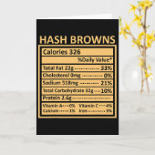 Thanksgiving Kerst Grappige Hash Browns Voeding Kaart (Gele Bloem)