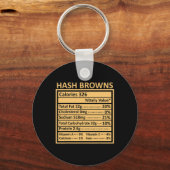 Thanksgiving Kerst Grappige Hash Browns Voeding Sleutelhanger (Voorkant)