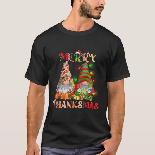Thanksgiving Kerst Vrolijk Thanksgiving Gnomes T-shirt (Voorkant)