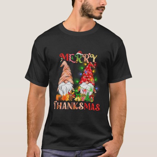 Thanksgiving Kerst Vrolijk Thanksgiving Gnomes T-shirt (Voorkant)