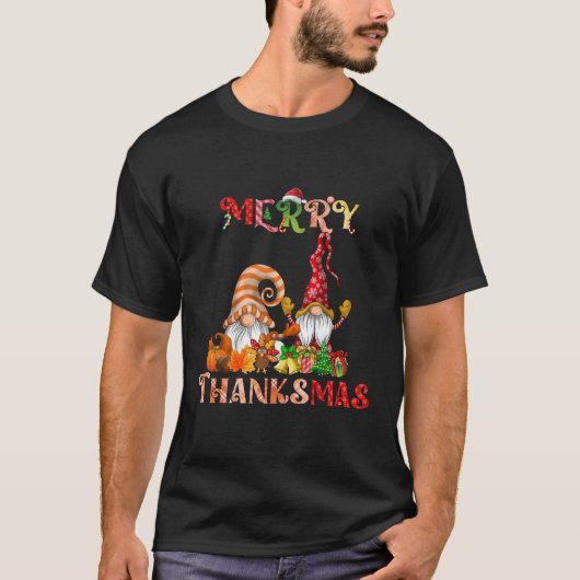 Thanksgiving Kerst Vrolijk Thanksgiving Gnomes T-shirt (Voorkant)