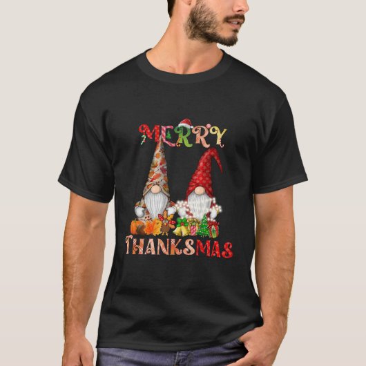 Thanksgiving Kerst Vrolijk Thanksgiving Gnomes T-shirt (Voorkant)