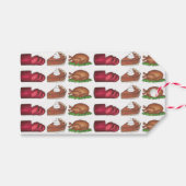 Thanksgiving kerstdiner Turkije Cranberry Pie Cadeaulabel (Voorkant (Horizontaal))