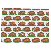 Thanksgiving kerstdiner Turkije Gift Bag Groot Cadeauzakje (Achterkant)