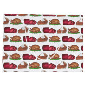 Thanksgiving kerstdiner Turkije Pie Foodie Groot Cadeauzakje (Achterkant)