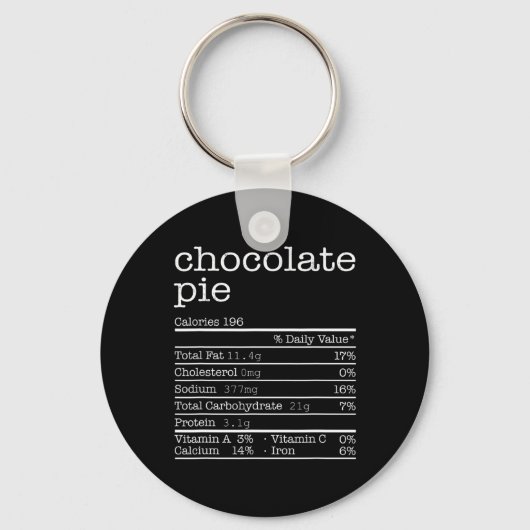 Thanksgiving kersteten - Chocolate Pie Nutrit Sleutelhanger (Voorkant)