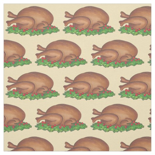 Thanksgiving kerstfeestdag Turkije Vleespersen Stof (Swatch)