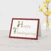 Thanksgiving-kerstkaart Kaart (Gele Bloem)