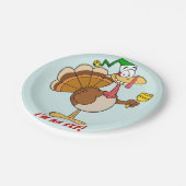 Thanksgiving kerstmis Cartoon Turkije Papieren Bordje (Gekanteld)