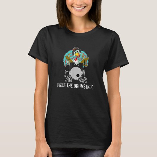Thanksgiving kerstmis drummer pun foo t-shirt (Voorkant)