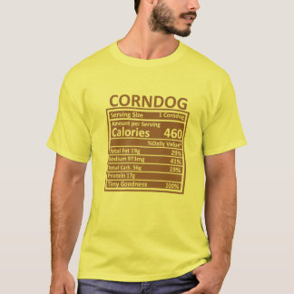 Thanksgiving Kerstmis Funny Corndog Nutrition Fac T-shirt
