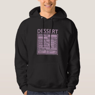 Thanksgiving Kerstmis Funny Dessert Nutrition Fac Hoodie