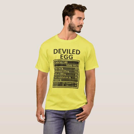 Thanksgiving Kerstmis Funny Deviled Egg Nutrition T-shirt (Voorkant volledig)