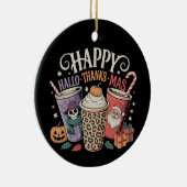 Thanksgiving Kerstmis Halloween Keramisch Ornament (Rechts)