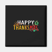 Thanksgiving Kerstmis Happy Thanksmas 2023 Magneet (Voorkant)