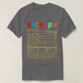 Thanksgiving kerstmis Pecan Pie Nutritional Facts T-shirt (Design voorkant)