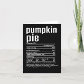Thanksgiving kerstpompoen Pie Nutritional Fac Kaart (Voorkant)